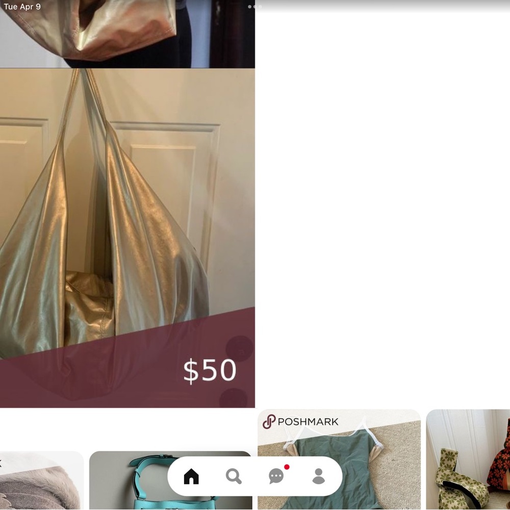 ‘Kim Kardashian’ Muted Gold Shoulder Bag